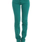 Chic Green Straight Leg Jeans for Sophisticated Style