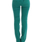 Chic Green Straight Leg Jeans for Sophisticated Style