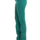 Chic Green Straight Leg Jeans for Sophisticated Style