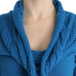 Chic Blue Scoop Neck Knit Sweater