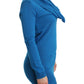 Chic Blue Scoop Neck Knit Sweater