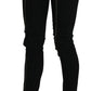 Chic Black Low Waist Slim Fit Skinny Jeans