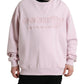 Elegant Pink Crew Neck Logo Sweater