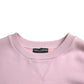 Elegant Pink Crew Neck Logo Sweater