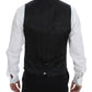 Elegant Black Wool Formal Dress Vest