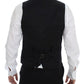 Elegant Gray Wool Dress Vest