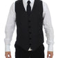 Elegant Gray Wool Dress Vest