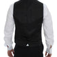 Elegant Gray Wool Formal Dress Vest