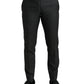 Elegant Dark Grey Skinny Dress Pants