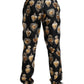 Chic Heart Print Silk Pajama Pants