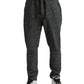 Elegant Dark Gray Wool Blend Joggers