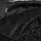 Black Crystal-Embellished Runway Skirt