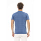 Blue Cotton Men T-Shirt