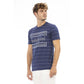 Blue Cotton Men T-Shirt