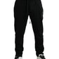 Elegant Black Cotton Jogger Pants