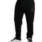 Elegant Black Cotton Jogger Pants