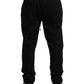 Elegant Black Cotton Jogger Pants