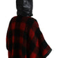 Elegant Buffalo Check Poncho Jacket