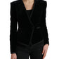 Elegant Double Breasted Cotton-Silk Blazer