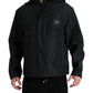 Sleek Black Windbreaker Jacket