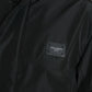 Sleek Black Windbreaker Jacket