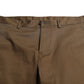 Chic Brown Bermuda Shorts with Logo Detail