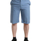 Sky Blue Cotton Bermuda Shorts