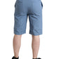 Sky Blue Cotton Bermuda Shorts