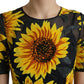 Summery Sunflower A-Line Midi Dress