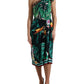 Tropical Jungle Print One-Shoulder Dress