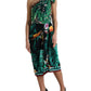 Tropical Jungle Print One-Shoulder Dress