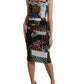 Elegant Patchwork Silk Midi Dress