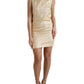 Elegant Mini Lurex Jacquard Dress