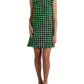 Elegant Houndstooth Knitted Mini Dress