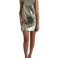 Elegant Silver Sequined Mini Dress