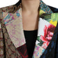 Elegant Multicolor Patchwork Blazer