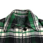 Elegant Green Plaid Long Coat