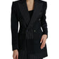 Elegant Striped Virgin Wool Blazer