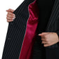 Elegant Striped Virgin Wool Blazer