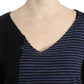 Striped V-Neck Luxury Sweater