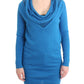 Cozy Scoop Neck Blue Knit Sweater