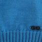 Cozy Scoop Neck Blue Knit Sweater