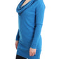 Cozy Scoop Neck Blue Knit Sweater