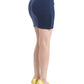 Chic Blue Mini Skirt with Side Zip Closure