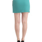 Chic Wraparound Mini Skirt in Blue