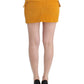 Chic Yellow Corduroy Mini Skirt