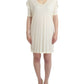 Chic White Modal Above-Knee Dress