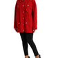 Elegant Red Long Sleeve Jacket