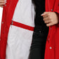 Elegant Red Long Sleeve Jacket