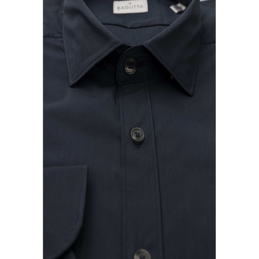 Blue Cotton Men Shirt